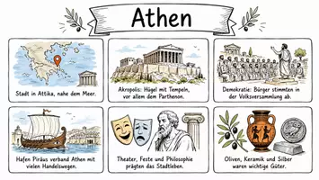 Vorschau - Arbeitsblätter - Lernposter + AB mit Fragen zum Thema "Athen" + Lösungsblatt + Infografik - Seite 2