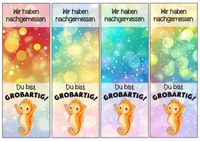Vorschau - Anderer Materialtyp - Motivationskärtchen Seepferdchen Lineal - Seite 3
