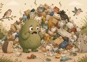 Vorschau - Arbeitsblätter - Projekt Mülltrennung mit Monster Mampf – Kamishibai-Geschichte, Mülltrennplakat, Fingerspiel & Lied | Umweltbildung für Kita, Kindergarten und Vorschule - Seite 2