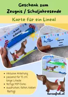 Vorschau - Mal- und Bastelvorlagen - Geschenk zum Zeugnis - Karte für Lineal - Deckblatt