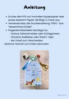 Vorschau - Mal- und Bastelvorlagen - Geschenk zum Zeugnis - Karte für Lineal - Seite 1
