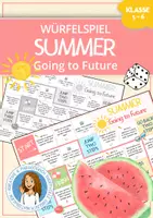 Vorschau - Arbeitsblätter - GOING TO FUTURE 🎲 Sommer - Würfelspiel (Summer Time) - Deckblatt