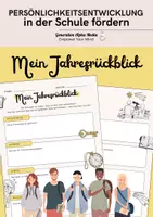 Vorschau - Arbeitsblätter - Sommerferien - Mein Jahresrückblick - Reflexion & Achtsamkeit - Deckblatt
