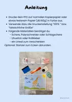 Vorschau - Mal- und Bastelvorlagen - Geschenk zum Zeugnis - Karte für Lineal - Seite 1