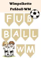 Vorschau - Mal- und Bastelvorlagen - Wimpelkette - Fußball-WM - Deckblatt