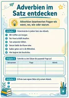 Vorschau - Arbeitsblätter - Adverbien erkennen, unterscheiden und sicher verwenden - Seite 3