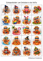 Vorschau - Bildkarten - Oktopusklasse freies Schreiben Klassentier Oktopus - Seite 1
