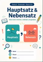 Vorschau - Arbeitsblätter - Hauptsatz & Nebensatz – Sätze sicher erkennen, verbinden und gestalten - Seite 1