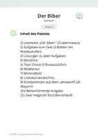 Vorschau - Unterrichtsreihen - Der Biber - Klasse 3 - 3-fach differenzierter Lesetext (Bildkarten, Stundenverlauf, Aufgaben + Lösungen uvm.) - Seite 3