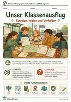 Vorschau - Arbeitsblätter - Klassenausflug planen Arbeitsblätter Klasse 6 - Deckblatt