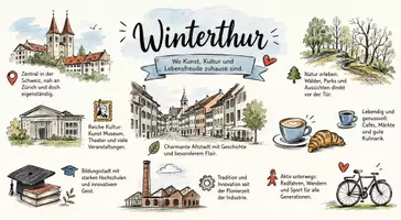 Vorschau - Arbeitsblätter - Arbeitsblätter zum Thema "Winterthur" + Lösung & MP3 + Mindmap + Infografik - Seite 1