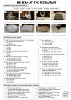Aperçu - Préparation de séance / Séance complète - LESSON: AT THE RESTAURANT - MR BEAN - Page de couverture
