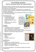 Vorschau - Arbeitsblätter - Kontrastbilder – Buchstaben A–Z & a–z + Zahlen 0–20 – Materialpaket zu warmen und kalten Farben - Seite 1