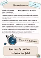 Vorschau - Stundenentwürfe - Lehrprobe / Unterrichtsbesuch - Kreatives Schreiben, Autorenrunde - Zeitreise ins Jetzt - Deckblatt