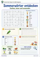 Vorschau - Arbeitsblätter - Sommer Suchsel Arbeitsblätter Klasse 5–6 - Seite 1