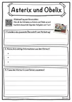 Vorschau - Unterrichtsreihen - Asterix und Obelix Lückentext mit Wortspeicher Hörverstehen und Suchsel - Seite 3