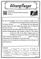 Vorschau - Unterrichtsreihen - Altenpfleger Lückentext mit Wortspeicher Hörverstehen und Suchsel - Seite 1