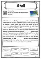Vorschau - Unterrichtsreihen - Atoll Lückentext mit Wortspeicher Hörverstehen und Suchsel - Seite 1