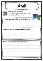 Vorschau - Unterrichtsreihen - Atoll Lückentext mit Wortspeicher Hörverstehen und Suchsel - Seite 3