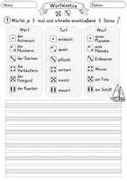 Vorschau - Arbeitsblätter - Würfelsätze – Arbeitsblätter für kreatives Schreiben & Satzbildung | Deutsch 1-2 Klasse - Seite 2