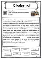 Vorschau - Unterrichtsreihen - Kinderuni Lückentext mit Wortspeicher Hörverstehen und Suchsel - Seite 1