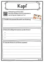 Vorschau - Unterrichtsreihen - Kopf Lückentext mit Wortspeicher Hörverstehen und Suchsel - Seite 3
