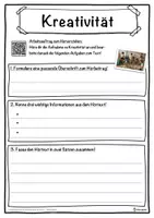 Vorschau - Unterrichtsreihen - Kreativität Lückentext mit Wortspeicher Hörverstehen und Suchsel - Seite 3