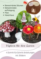 Vorschau - Arbeitsblätter - Töpfern für den Garten: Pilz, Hexenhaus, Bienentränke... - Deckblatt