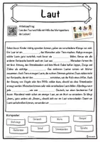 Vorschau - Unterrichtsreihen - Laut Lückentext mit Wortspeicher Hörverstehen und Suchsel - Seite 1