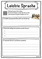 Vorschau - Unterrichtsreihen - Leichte Sprache Lückentext mit Wortspeicher Hörverstehen und Suchsel - Seite 3