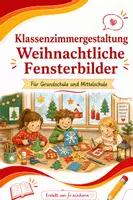 Vorschau - Anderer Materialtyp - Klassenzimmergestaltung: Weihnachtliche Fensterbilder - Deckblatt