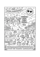 Vorschau - Anderer Materialtyp - Sommerferien-Ausmalbilder für die Grundschule - Seite 1