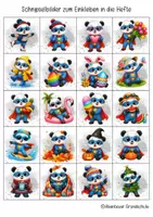 Vorschau - Bildkarten - Pandaklasse freies Schreiben Klassentier Panda - Seite 1