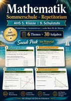 Vorschau - Arbeitsblätter - Mathematik meistern – Sommerschule & Wiederholung für die AHS 5. Klasse - Deckblatt