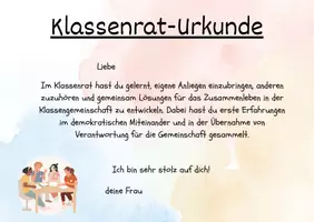 Vorschau - Poster - Klassenrat Urkunde - Seite 2