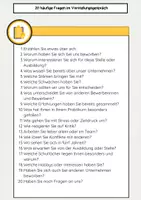 Vorschau - Arbeitsblätter - Typische Fragen im Vorstellungsgespräch: Berufsorientierung - Seite 3
