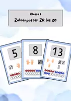 Vorschau - Mal- und Bastelvorlagen - Zahlenposter | Zahlenplakat | ZR bis 20 - Deckblatt