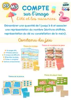 Aperçu - Jeux - Compte sur l’image – L’été et les vacances | Dénombrer de 1 à 6 | PS-MS - Page 1