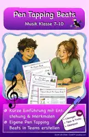 Vorschau - Arbeitsblätter - Pen Tapping Beats erstellen (mit kurzer Einführung) - Deckblatt