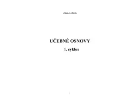Náhľad - Učebné osnovy pre 1. cyklus základnej školy - obálka