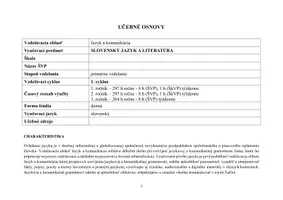 Náhľad - Učebné osnovy pre 1. cyklus základnej školy - strana 3