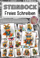 Vorschau - Mal- und Bastelvorlagen - Steinbockklasse Materialpaket Klassentier Steinbock - Seite 1