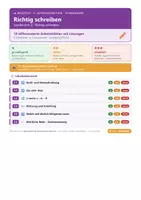 Vorschau - Arbeitsblätter - Deutsch 5 Gymnasium - Richtig schreiben - Deckblatt