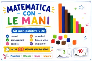 anteprima - Materiale di supporto/inclusione - Matematica con le Mani – Kit Manipolativo 0-20 - Pagina di copertina
