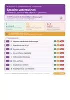 Vorschau - Arbeitsblätter - Deutsch 6 Gymnasium - Sprache untersuchen - Deckblatt