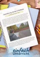 Vorschau - Arbeitsblätter - Orientierung, Karten & Maßstab — Luftlinie oder echter Weg? - Deckblatt