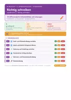 Vorschau - Arbeitsblätter - Deutsch 6 Gymnasium - Richtig schreiben - Deckblatt