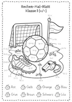 Vorschau - Arbeitsblätter - Fußball (WM 2026) Rechen-Mal-Blätter – Rechnen Mathe Klasse 1/2 - Seite 3