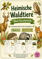 Vorschau - Arbeitsblätter - Waldtiere: Forscherheft Sachunterricht - Deckblatt