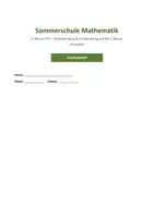 Vorschau - Arbeitsblätter - Sommerschule Mathematik – 4. Klasse Mittelschule / AHS Wiederholung, Festigung & Vorbereitung auf die Oberstufe - Seite 1